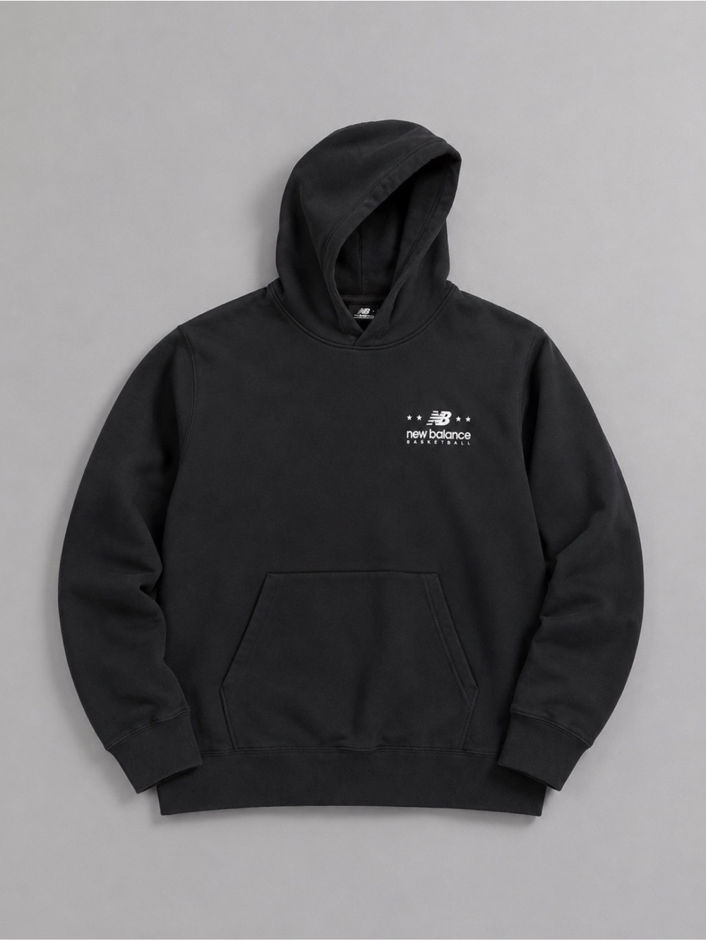 New Balance Black Pullover Hoodie with Logo Tag